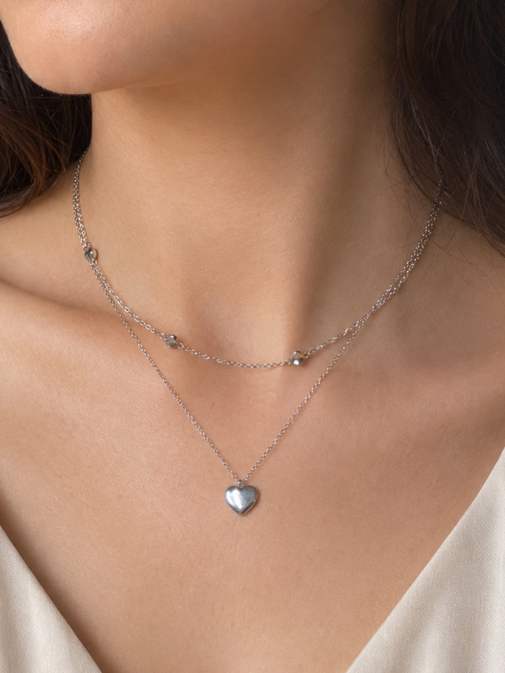 ✨ Silver Heart Halskæde ✨