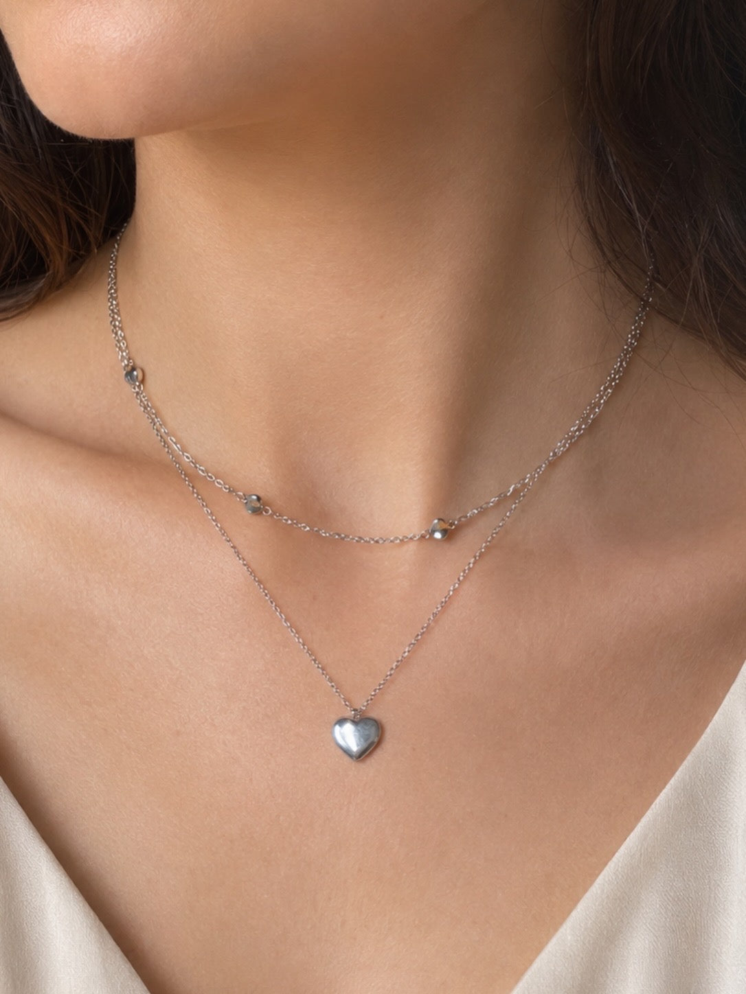 ✨ Silver Heart Halskæde ✨