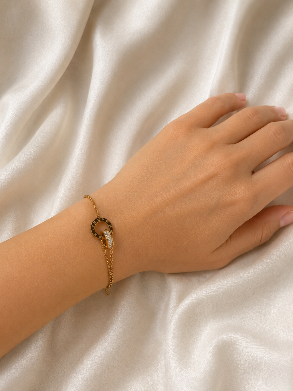 Circle Link Armbånd – 18K Guldbelagt Rustfrit Stål