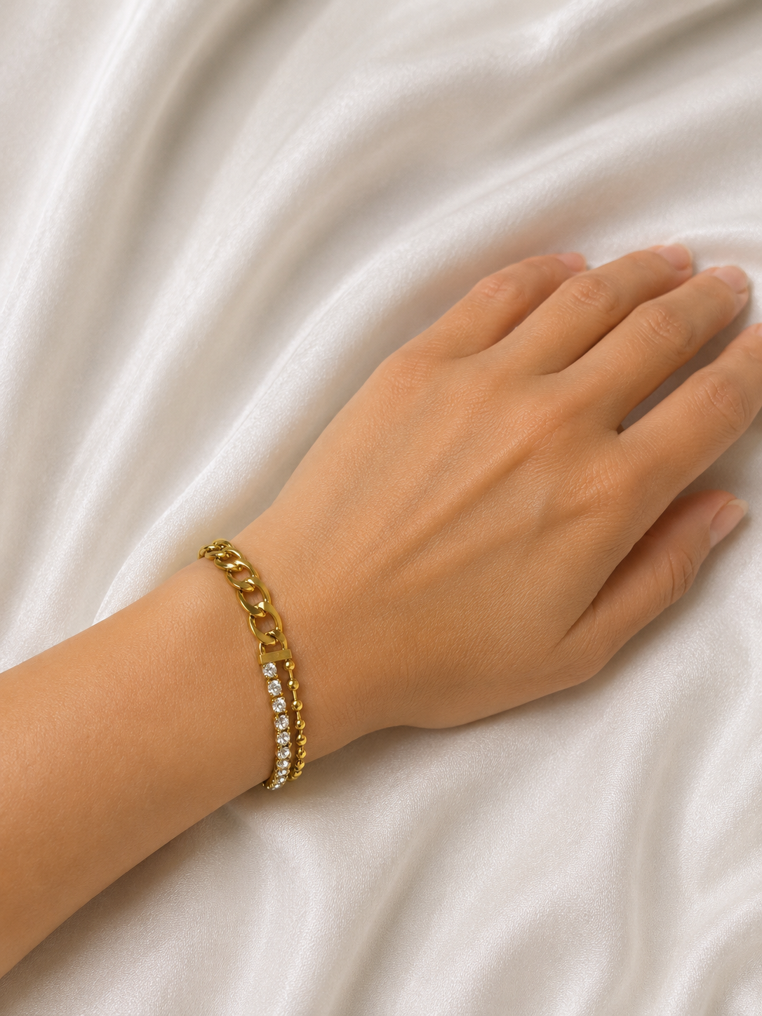 Luna Chain Armbånd – 18K Guldbelagt Rustfrit Stål
