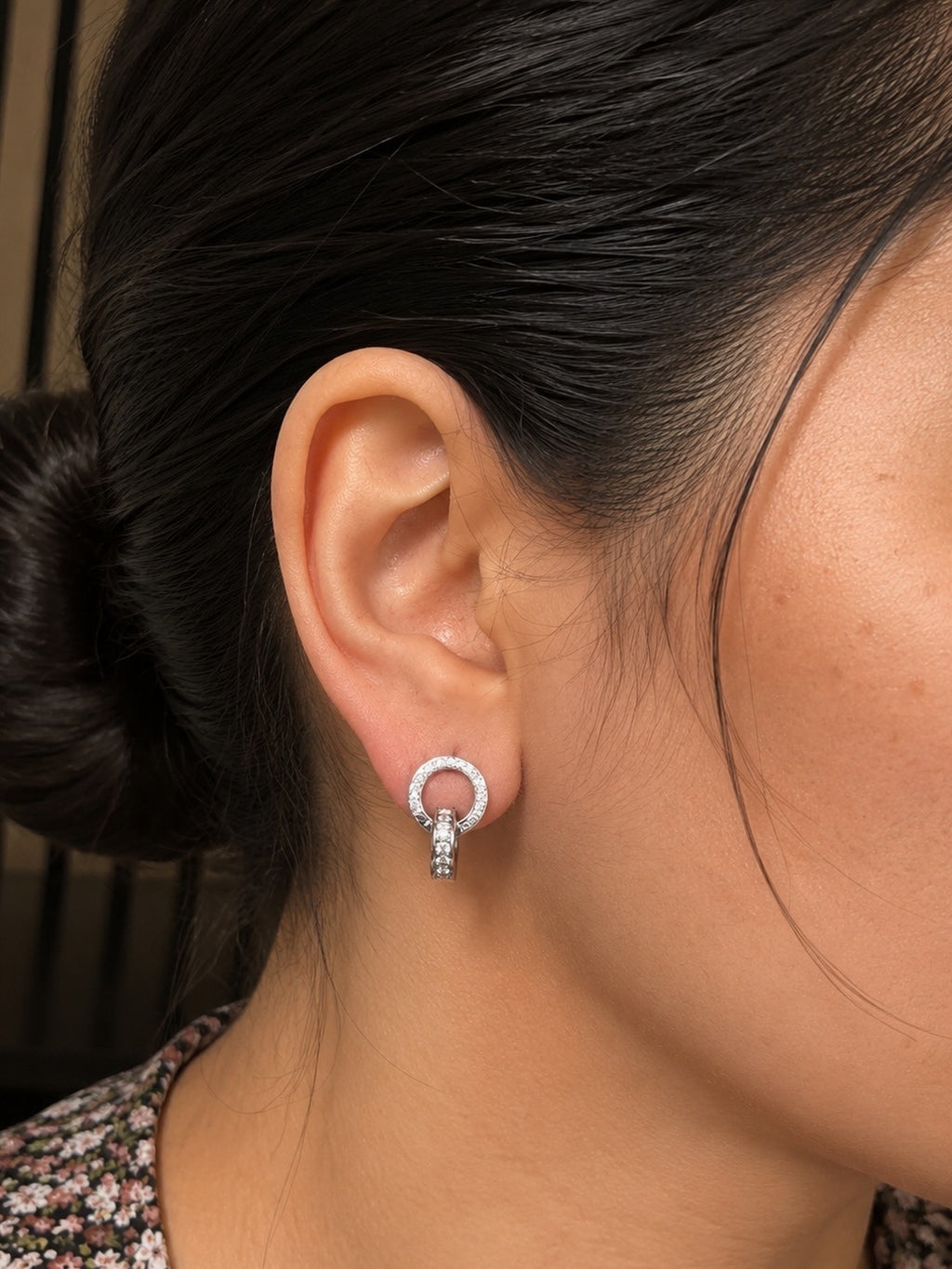 Luxe Crystal Hoop Øreringe – Rustfrit Stål