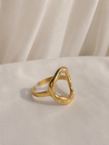Organisk Ring – 18K Guldbelagt Rustfrit Stål
