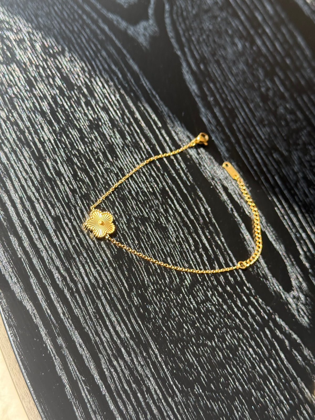 18K Guldbelagt Blomsterarmbånd