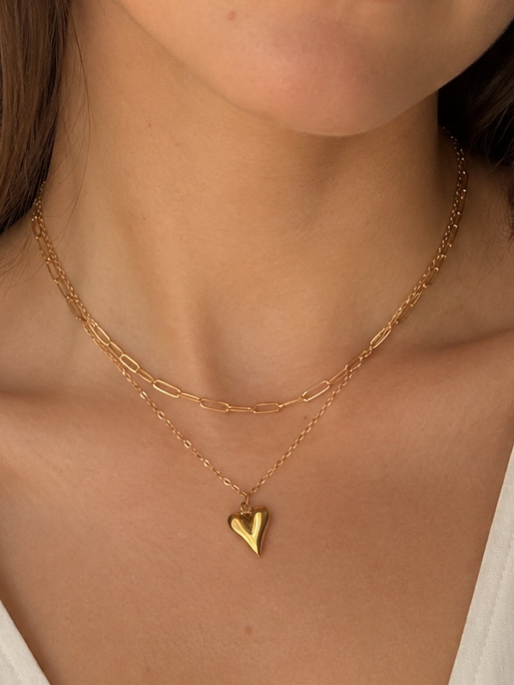 ✨ Sculpted Heart Halskæde ✨