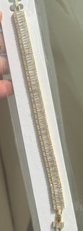 Eksklusivt Armbånd med Baguette- og Zirkonia-sten