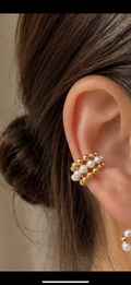 18K Guldbelagt Perle Ear Cuff