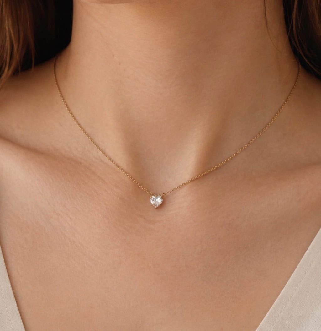 ✨ Mini Heart Zirkonia Halskæde ✨