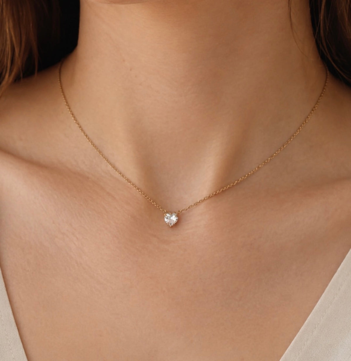 ✨ Mini Heart Zirkonia Halskæde ✨